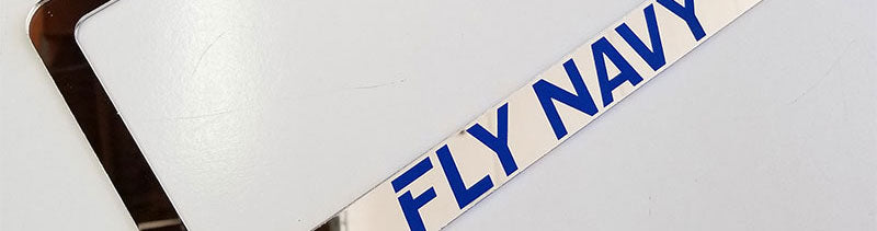 Fly Navy License Plate Frame Yoast Fabrication 