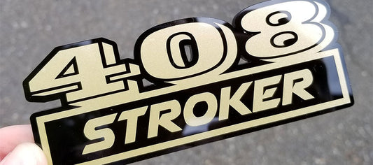 408 Stroker in Gold Vinyl with Black Acrylic Backer