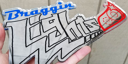 Braggin Lights Chrome Grill Emblem