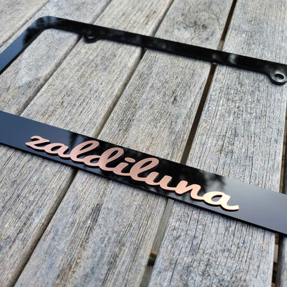 Custom License Plate Frame with 3D Letters