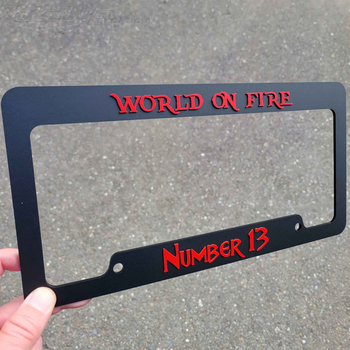 Custom License Plate Frame with 3D Letters